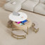 Table basse ronde à plateau relevable avec rangement et 3 repose-pieds-2056170505