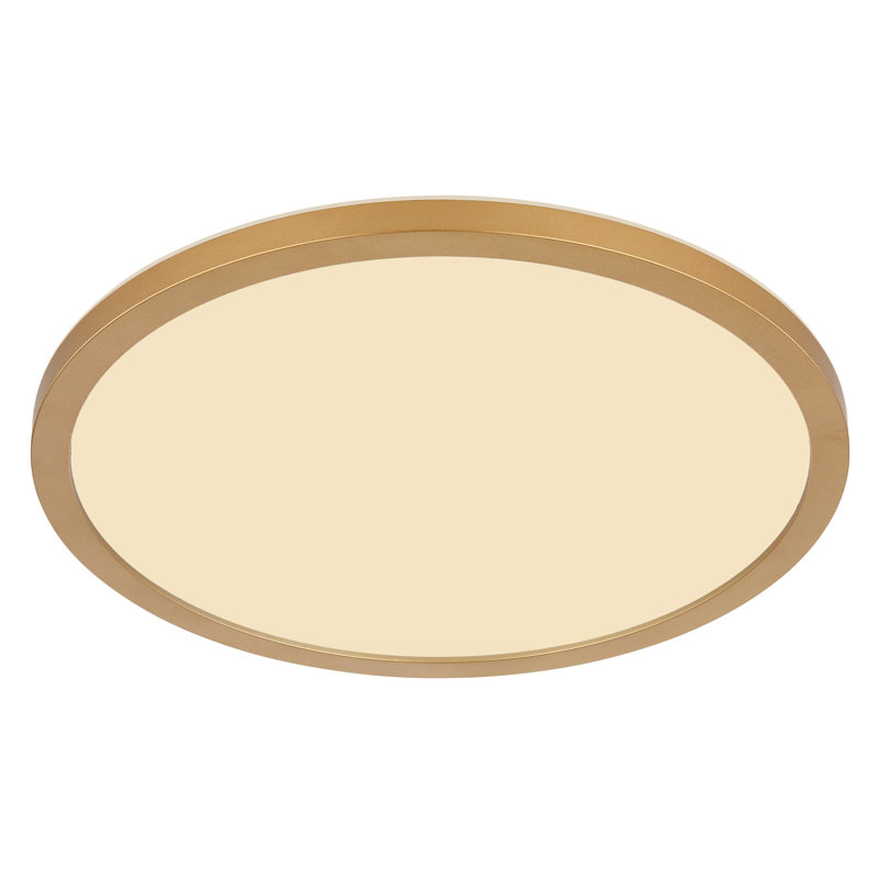 Plastic LED Flush Mount, Brass