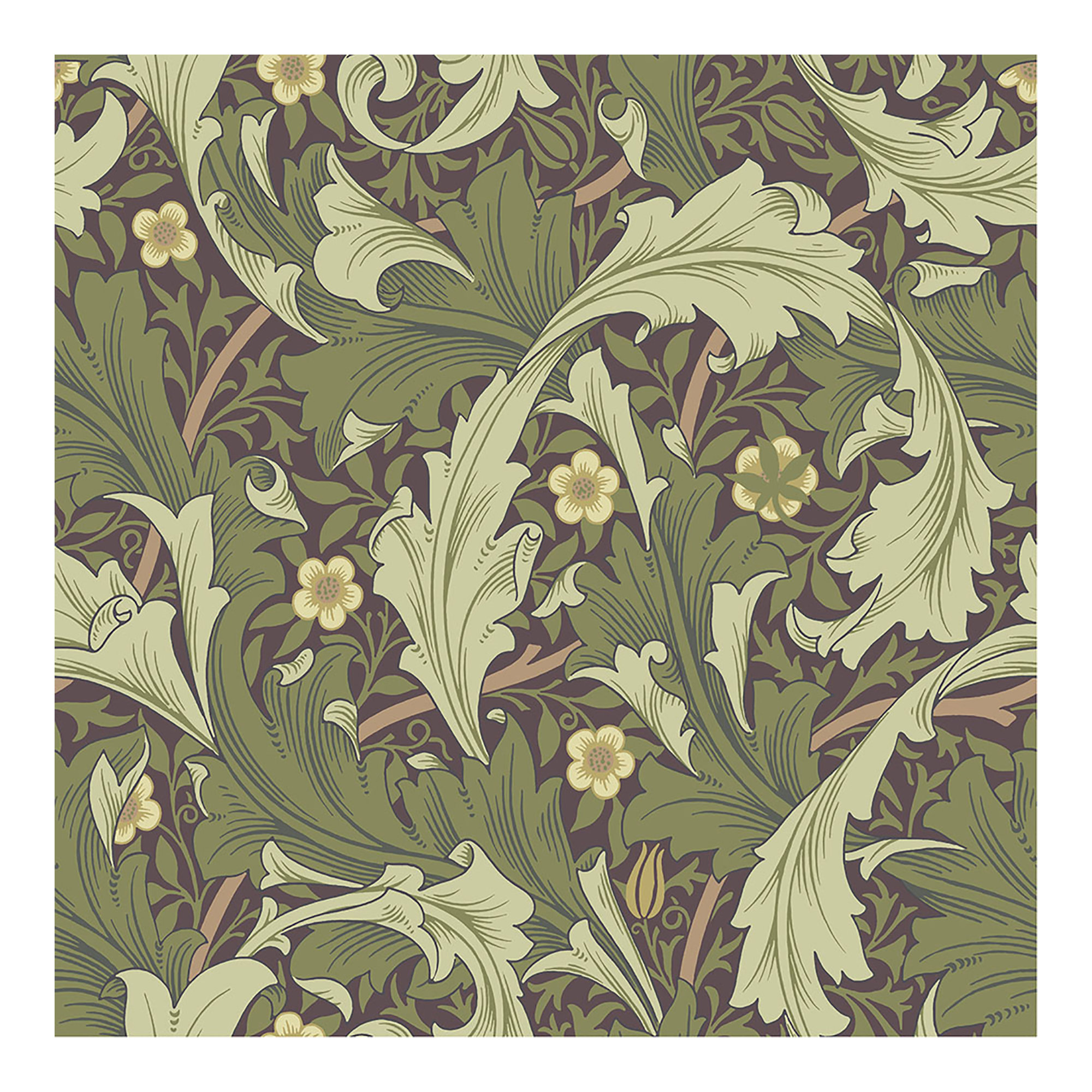 Granville Floral Wallpaper, Plum