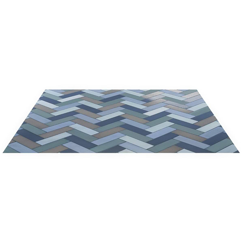 Color One Blend 2x8 Cement and Lava Stone Tiles, Lake Blue