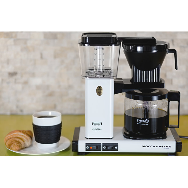 Moccamaster 10-Cup Coffee Maker, White Metallic
