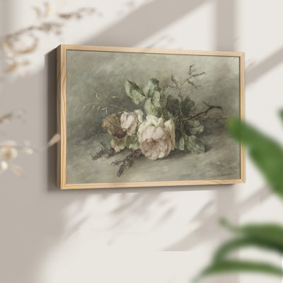 Motif floral rétro - reproduction encadrée