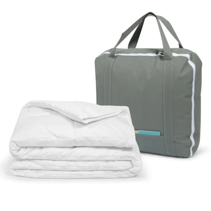 Hokku Designs Pre Shrunk Lightweight Embroidered Cotton Comforter, White, Twin