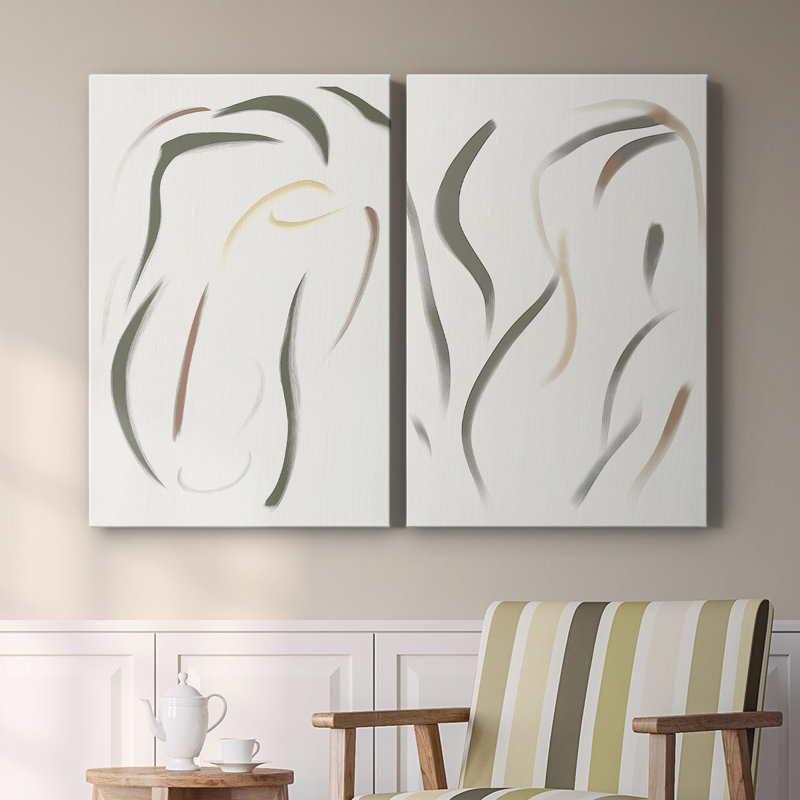 ABSTRACT Series DCCDX - Toile tendue avec châssis de qualité supérieure - Prêt à être accroché, H 36 po x l 48 po