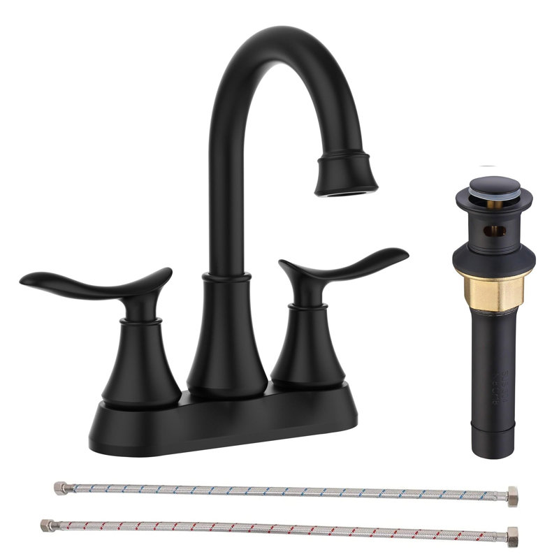 Bathroom faucet with 360 degree turn spout, Matt Black