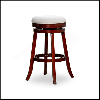 Tabouret 30 ", siège en cuir