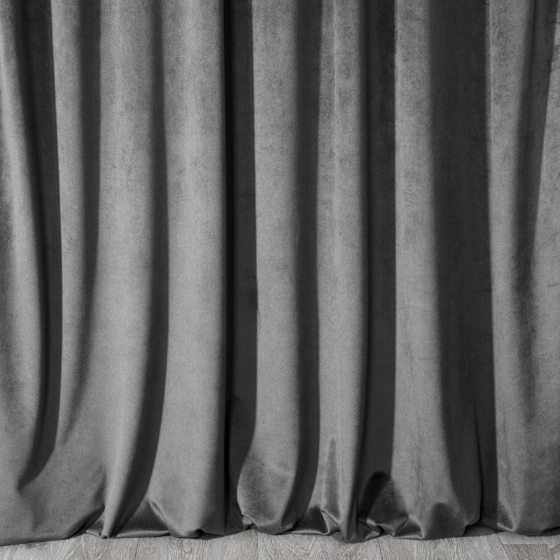 Abdihafid Blackout Curtains Single Panel, Steel