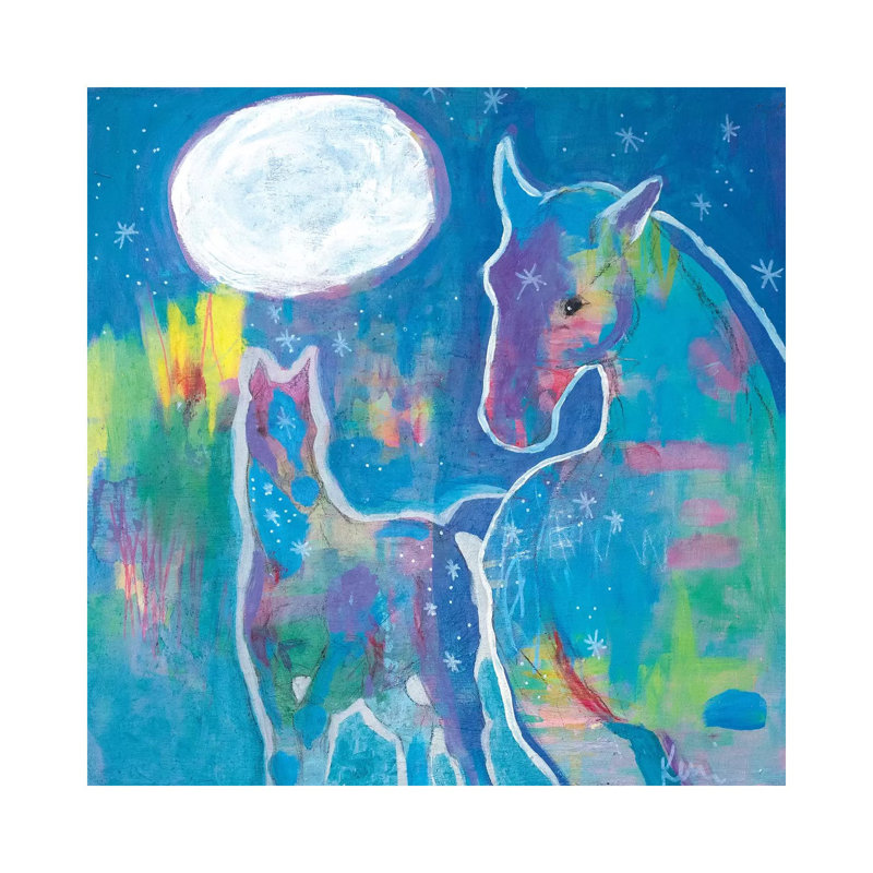 Full Moon Run by Kerri McCabe - Wrapped Canvas Painting, 66.04 cm H x 66.04 cm W