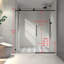 6076 frameless one fixed and one shifted Shower Door-115722963