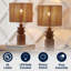 Lampe de table à DEL 22 po avec abat-jour tambour en corde tissée à la main Anderson-637377404