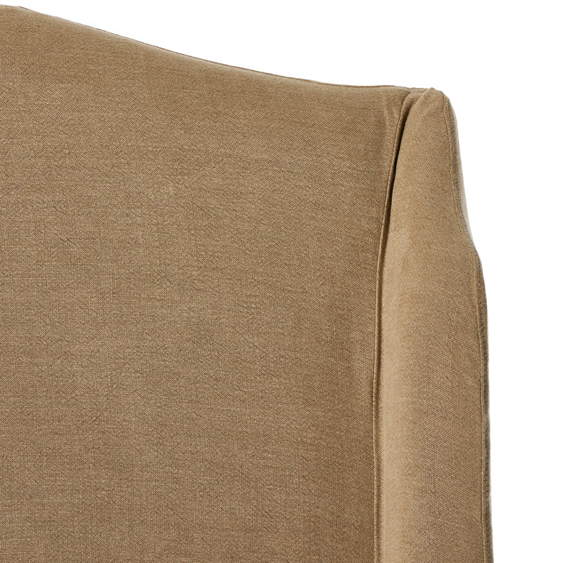 Meryl Upholstered Wingback Bed, Broadway Canvas, King