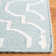 Milltown Hand Woven Flat Weave Wool/Cotton Geometric Rug in Light Blue/Ivory