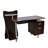 Stylish Computer Desk With Storage, Chocolate