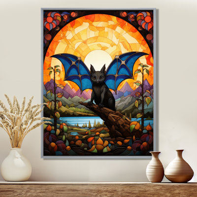 Chauve-souris gothique dans une forêt tropicale colorée au coucher du soleil II