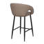 Tabouret de comptoir avec siège en polyuréthane et pieds en métal noir