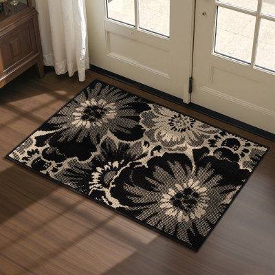 Non-slip Washable Floral Doormat
