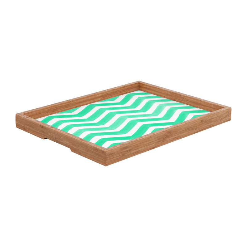 Bamboo Tray, Turquoise