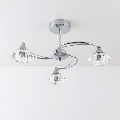 Rivale Glass Semi Flush Mount