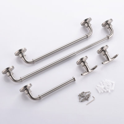 Ensemble 5 pièces d'accessoires de quincaillerie de salle de bain