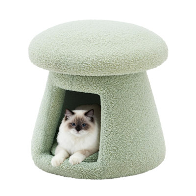 Upholstered Mushroom Velvet Ottoman with Storage