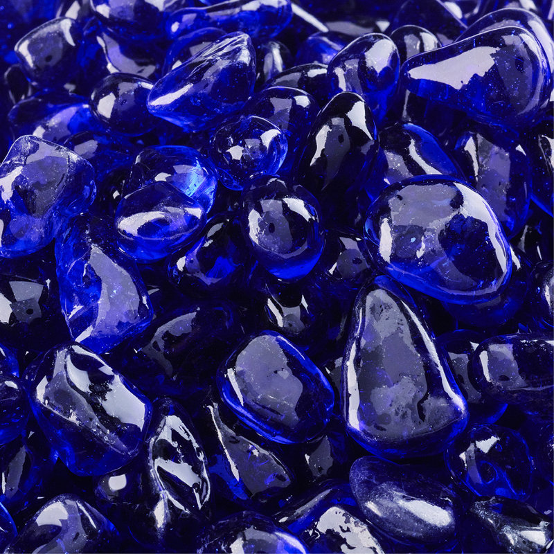 10 Lb. Fire Glass, Deep Sea Blue