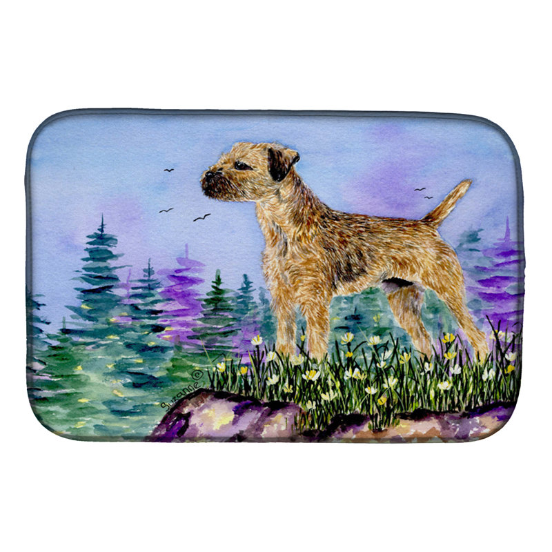 Tapis de séchage terrier border