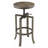 Bartlett Brushed Nutmeg/Slate Gray Adjustable Height Swivel Bar Stools, Set of 2