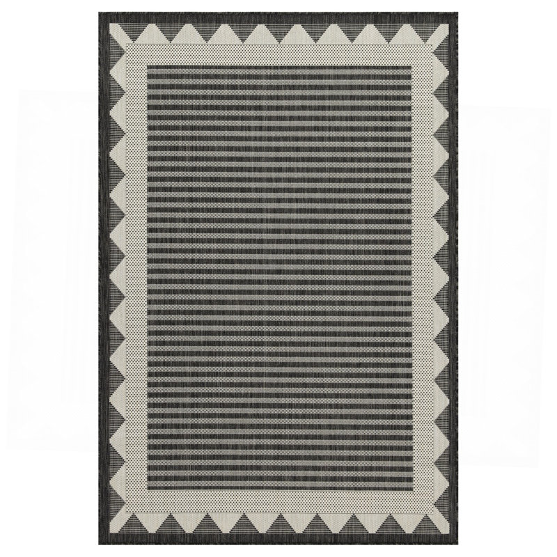 Tapis anthracite intérieur / extérieur, Rectangle 5 pi 3 po x 7 pi 3 po