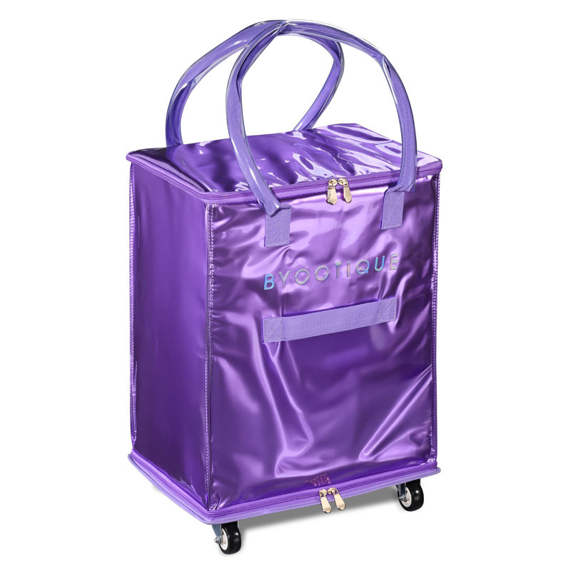 Sac d'épicerie sur roulettes Byootique, Mauve