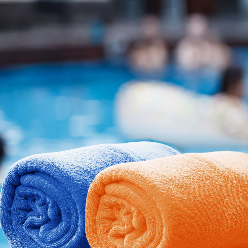 Martex Staybright Pool Towel, Persimmon