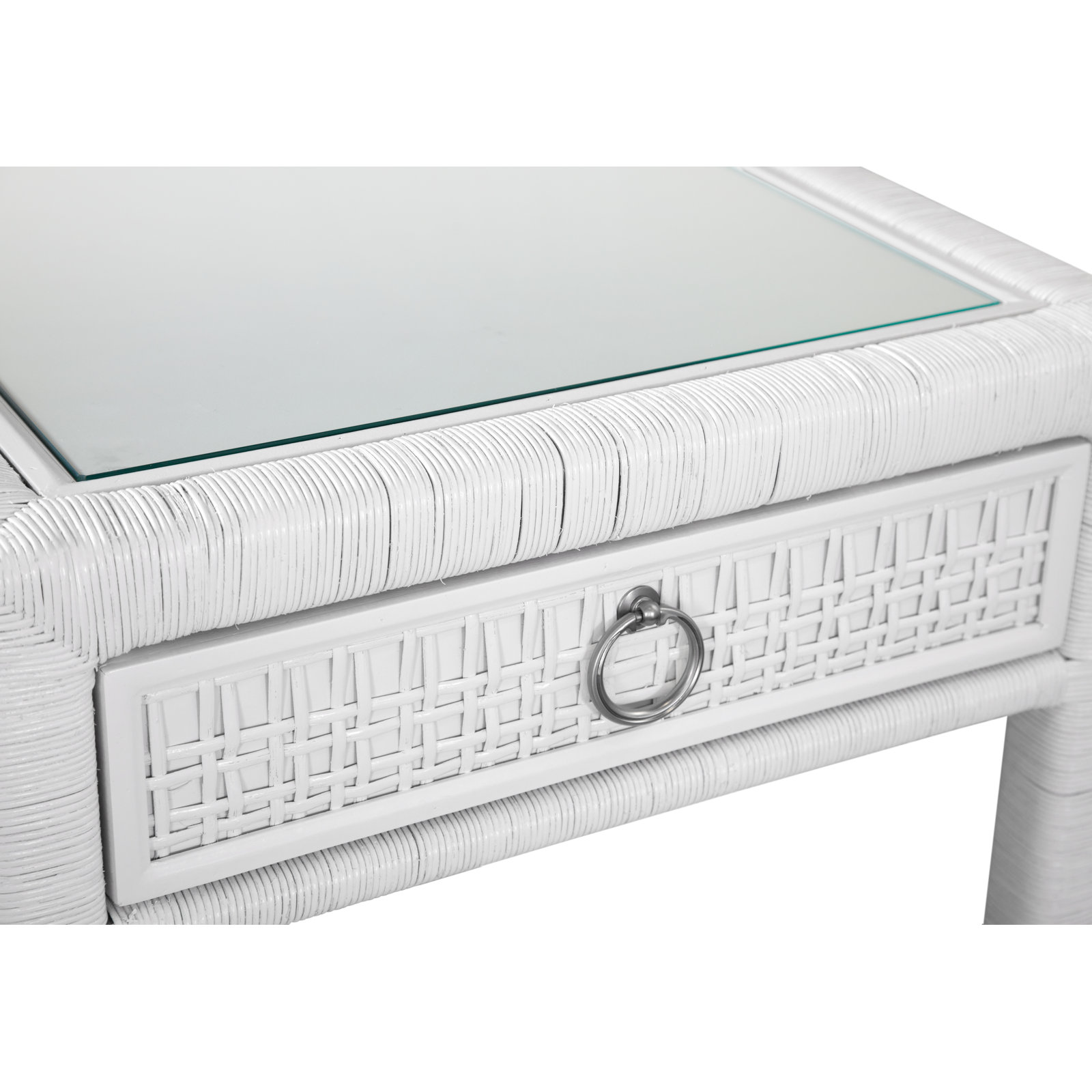 Monterey Nightstand, Frost White, Yes, Satin Nickel