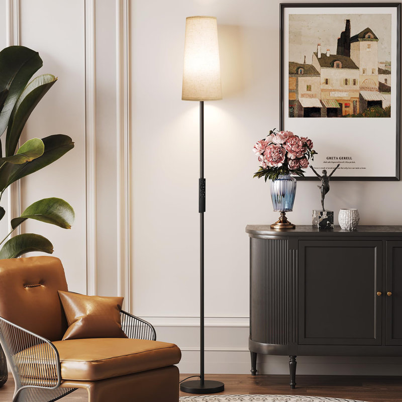 Standing Lamp with Remote Control, Gray