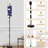 68.5" Standing Floor Lamp Colorful Planet Star Deep Blue Dimmable Metal Pole Lamp with Linen Lampshade LED Bulb Included