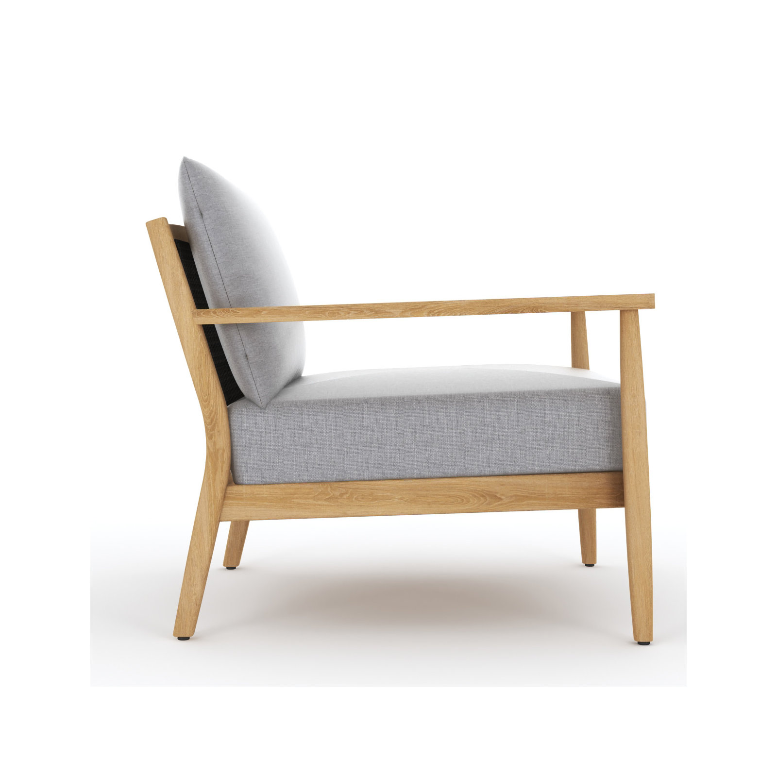Juniper Teak Club Chair, Gray