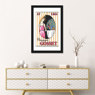 « rideaux wall », affiche rétro sur toile