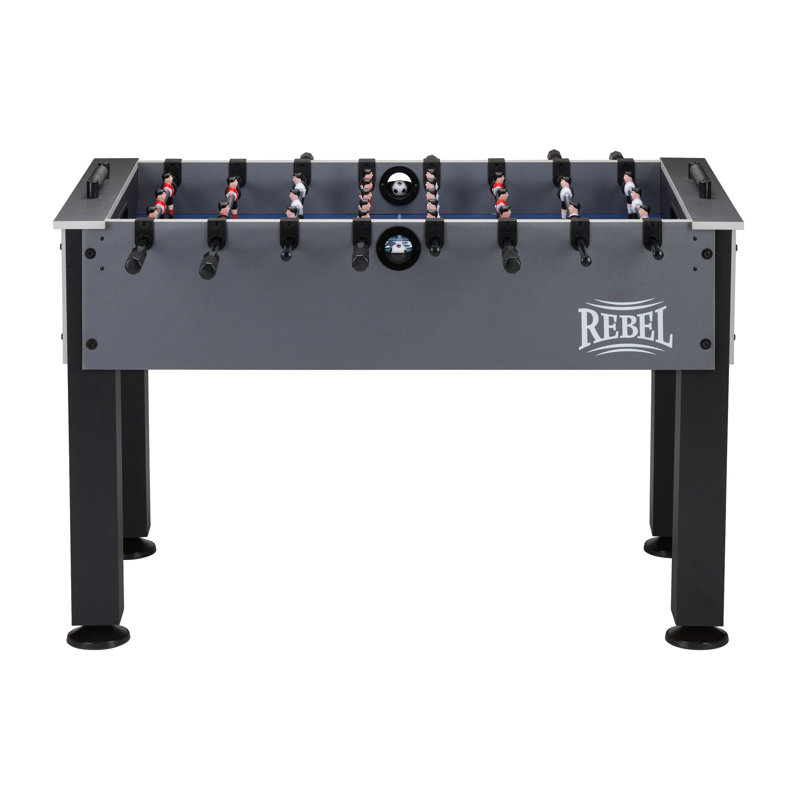 Rebel 54" Gray and Black Foosball Table with Quick Snap Rods