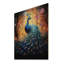 Paon bleu lumineux sur bois-950284050