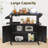 Outdoor Grill Cart Kitchen Storage Cabinets Island with Wheels Buffet Prep Tables