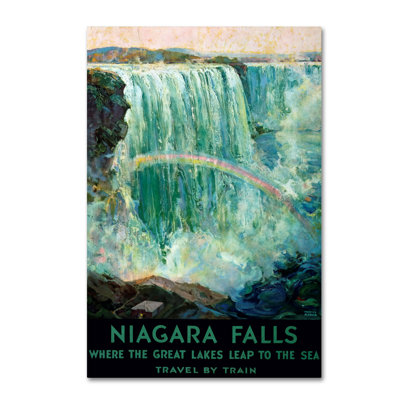 « niagara chute », publicité rétro sur toile tendue