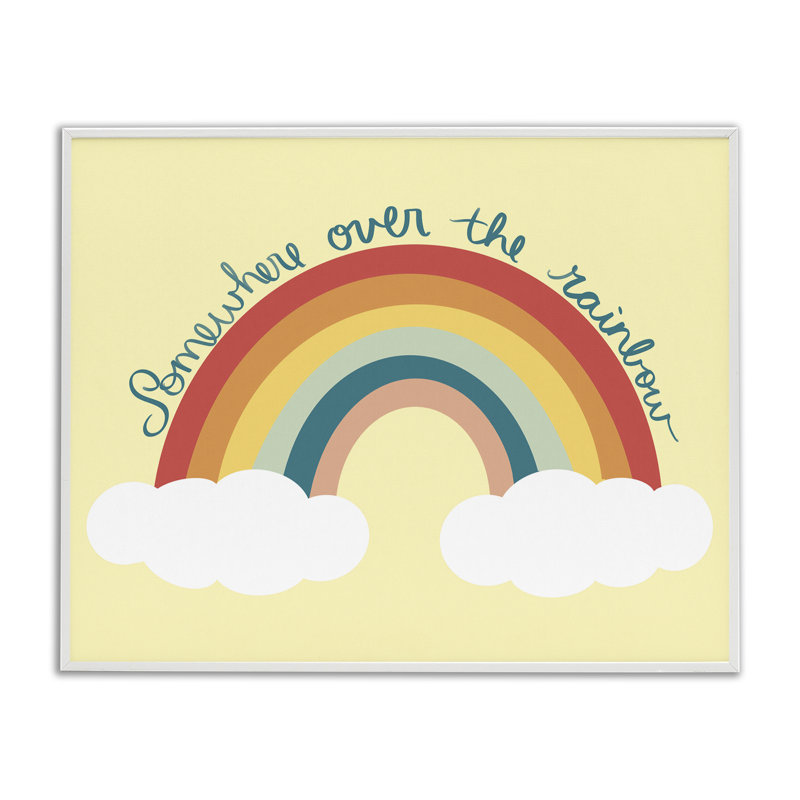 Quelque part sur un arc-en-ciel gris, estampe numérique par Ashley Singleton, Giclée encadrée blanc bord de mer
