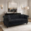 Canapé Chesterfield de 80 pouces avec accoudoirs roulés, dossier capitonné et coussins-1349411630