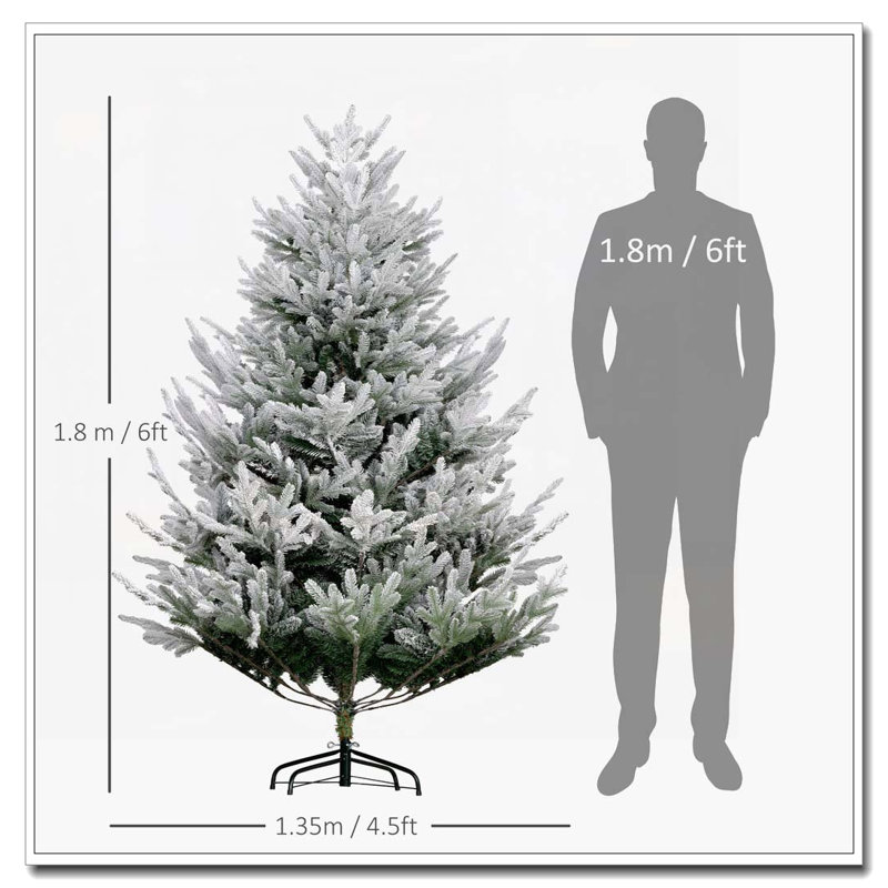 Arbre de Noël artificiel 6 pieds, H 6 pi