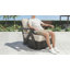 Ensemble de 2 fauteuils club pivotants en aluminium pour l'extérieur avec coussins-116809751