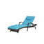 Ensemble de 2 chaises longues d'extérieur en osier avec coussins, chaise longue inclinable en osier-134933687
