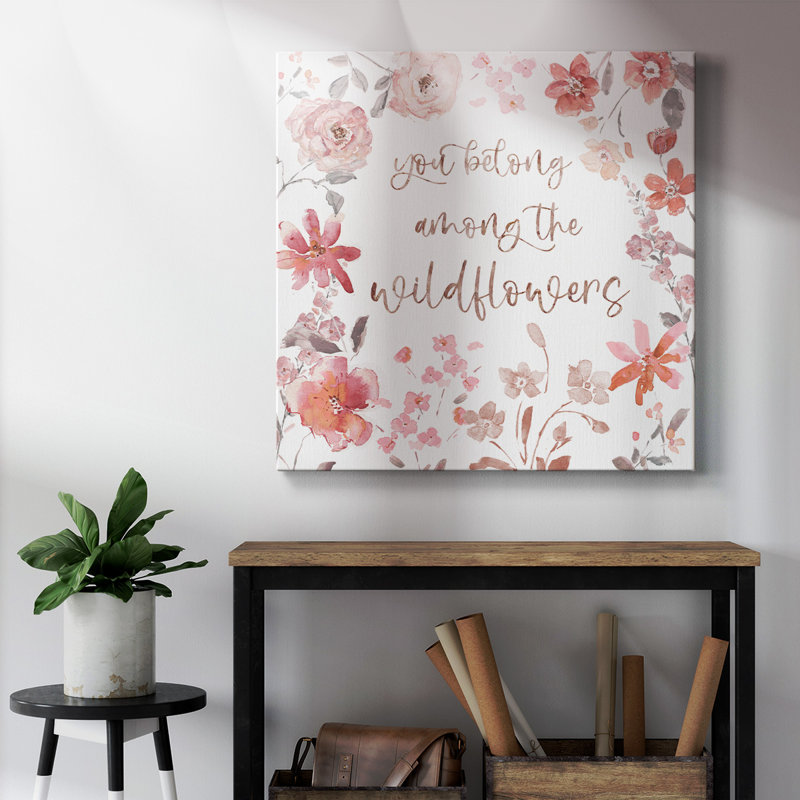 Toile tendue avec châssis I-Premium Gentle Wildflowers - prête à être accrochée