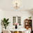 Gold Luxury Remote Control Three-Color Light-Changing Ceiling Fan Light Suitable For Living Room, Dining Room And Bedroom