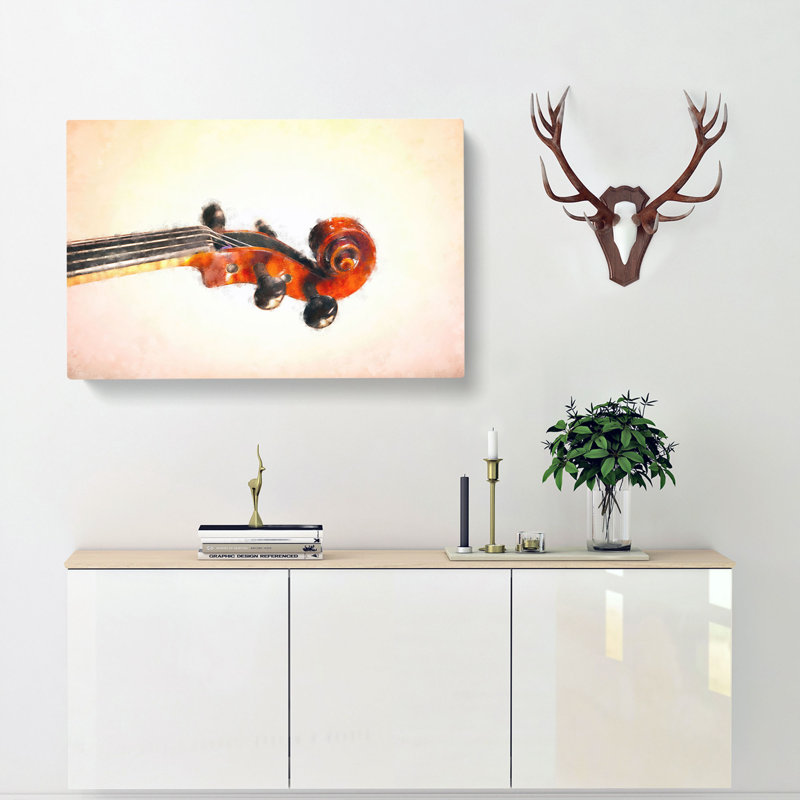 The Scroll of a Violin - Wrapped Canvas, 35cm H x 50cm W x 3cm D