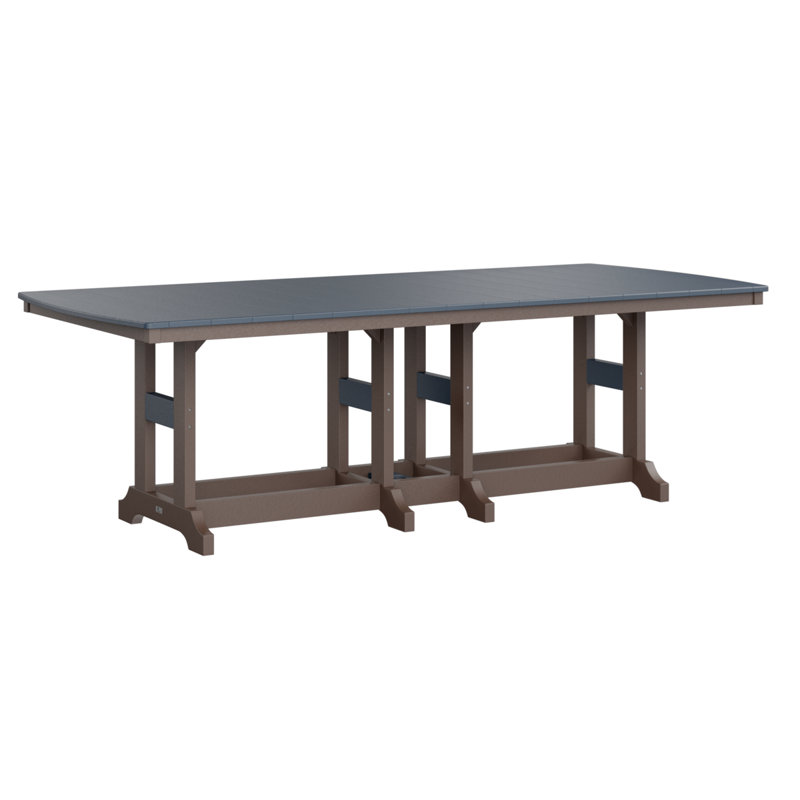 Table de bar rectangulaire 96 po Berlin Gardens Garden Classic, Marine, Chocolat / Brun