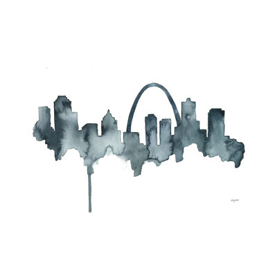 St Louis Skyline by Kelsey McNatt - Wrapped Canvas Painting