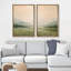 "Morning Mist Over The Marsh Calm Lake", art moderne, décoration murale, 2 pièces-98109724-98109725